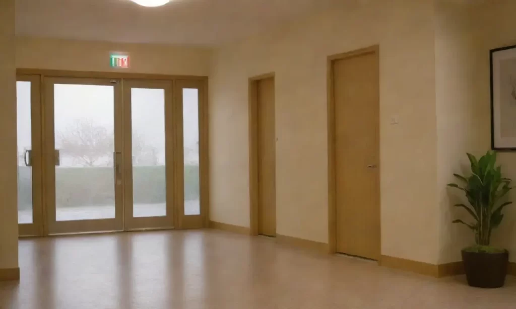 Diseño accesible para ancianos con puertas anchas